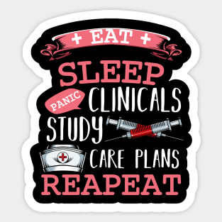 Nurse - Eat Sleep Nursing Repeat Sticker